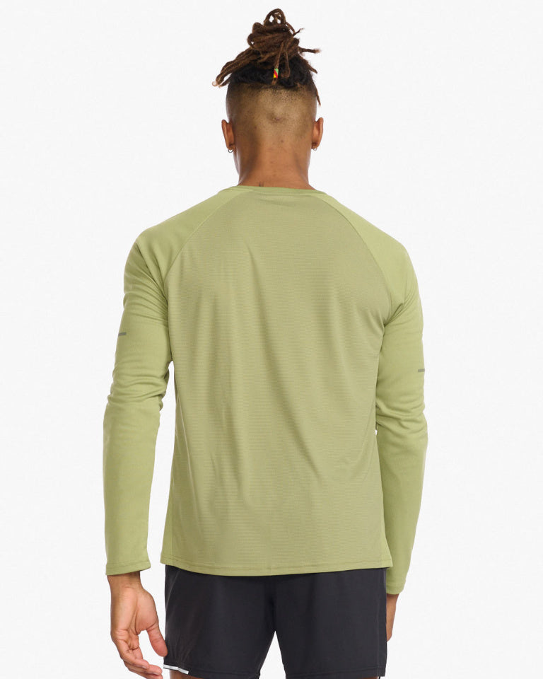 2XU Aero Longsleeve, Herren, Glade/Alpine Reflective