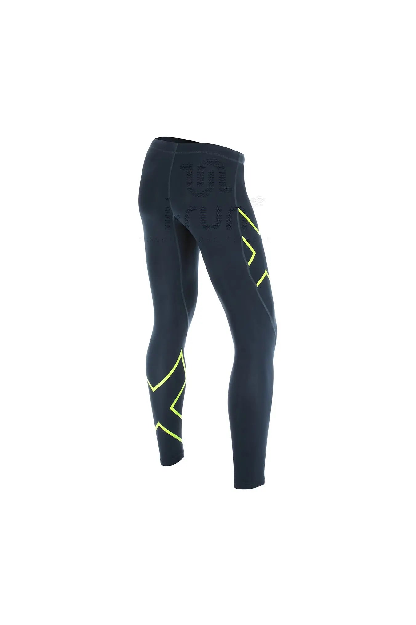 2XU Core Compression Tights, Laufhose, Herren Ombre/Yellow-Green