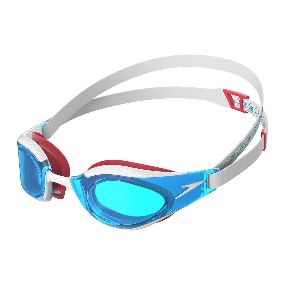 Speedo Fastskin Hyper Elite Mirror, Schwimmbrille, Blue/White/Red