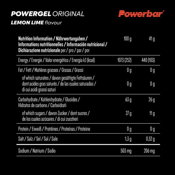 Powerbar Powergel Original, Lemon-Lime, 41g