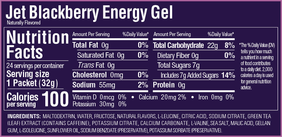 GU Energy Gel 32g Jet Blackberry
