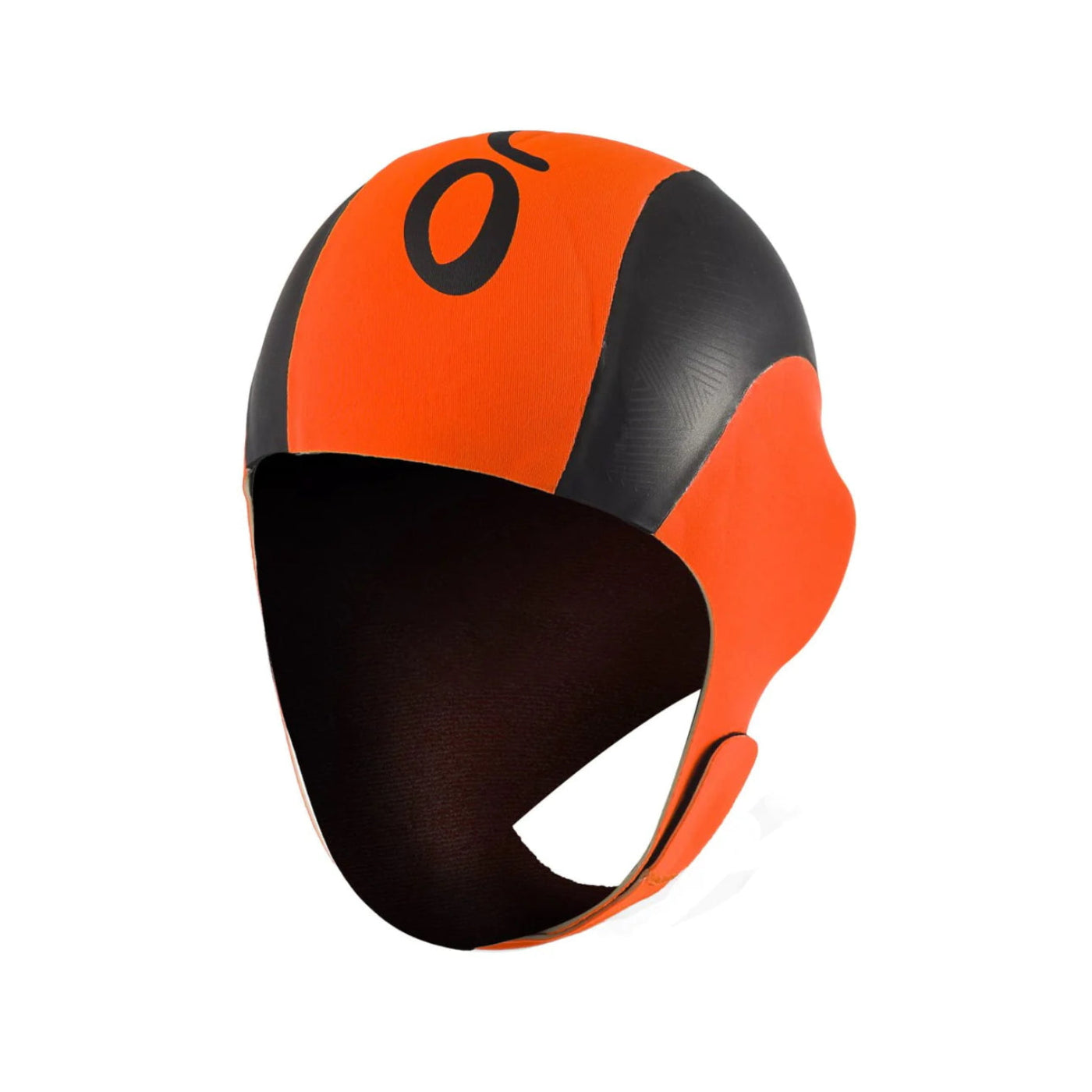 Orca Neopren Schwimmkappe, Swim Cap, Badekappe, Mütze, orange/schwarz