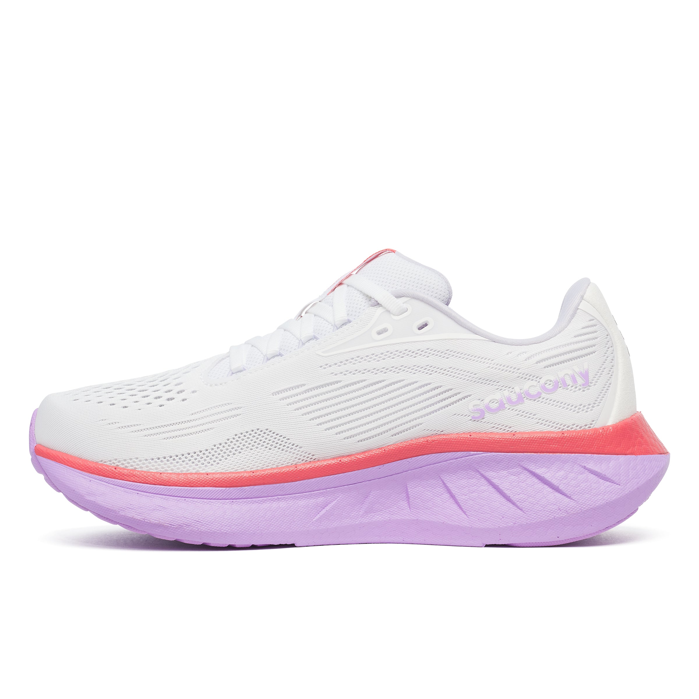 Saucony Ride 18, Laufschuh, Damen, White/Coral