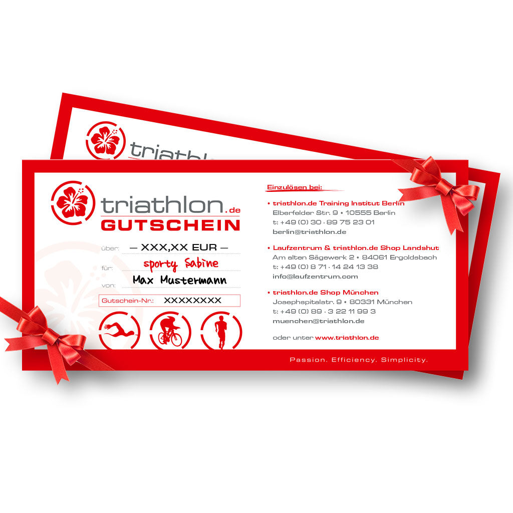 triathlon.de Gutschein für individuellen Wert