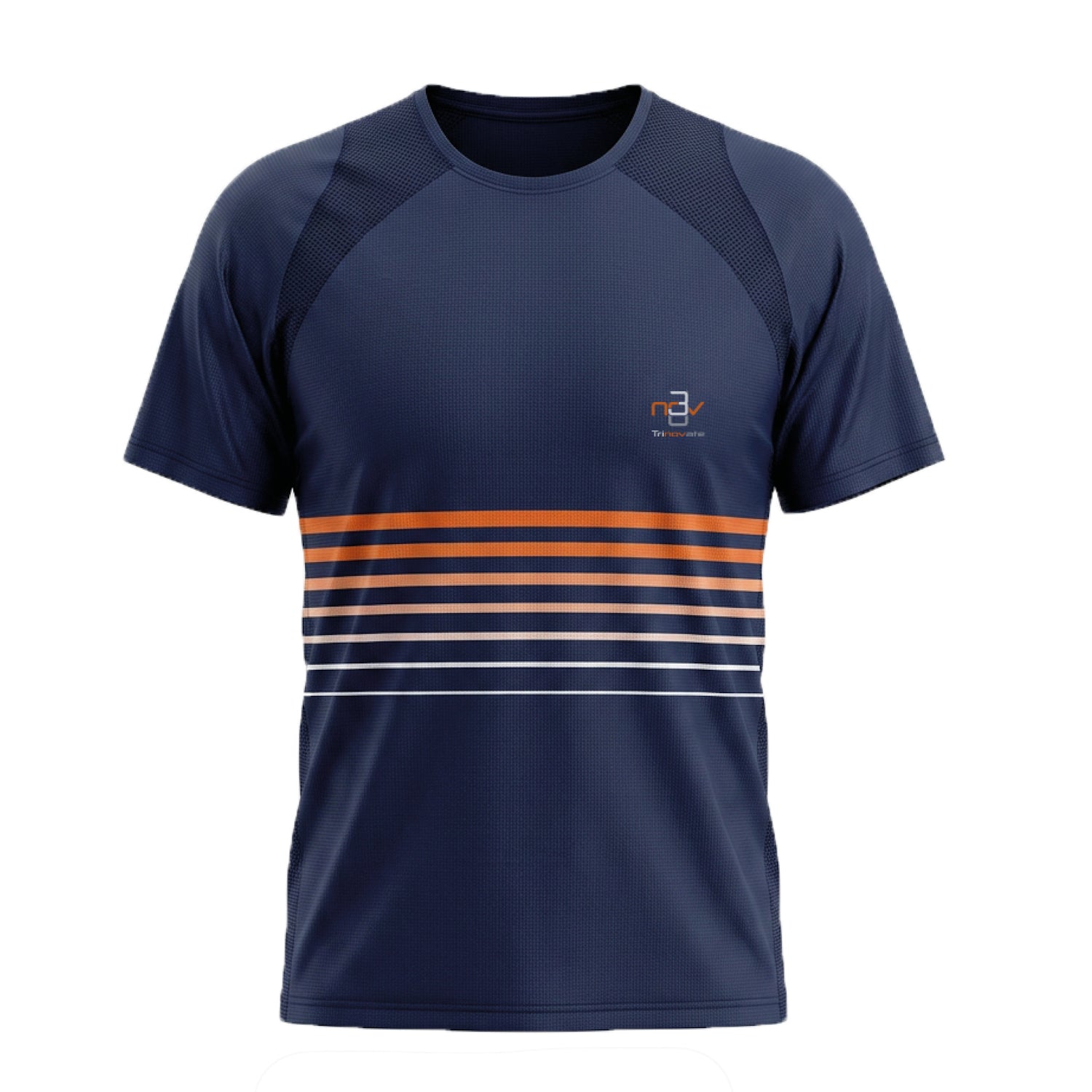 Trinovate Elite Kurzarm-Laufshirt, marine-glow, von vorn