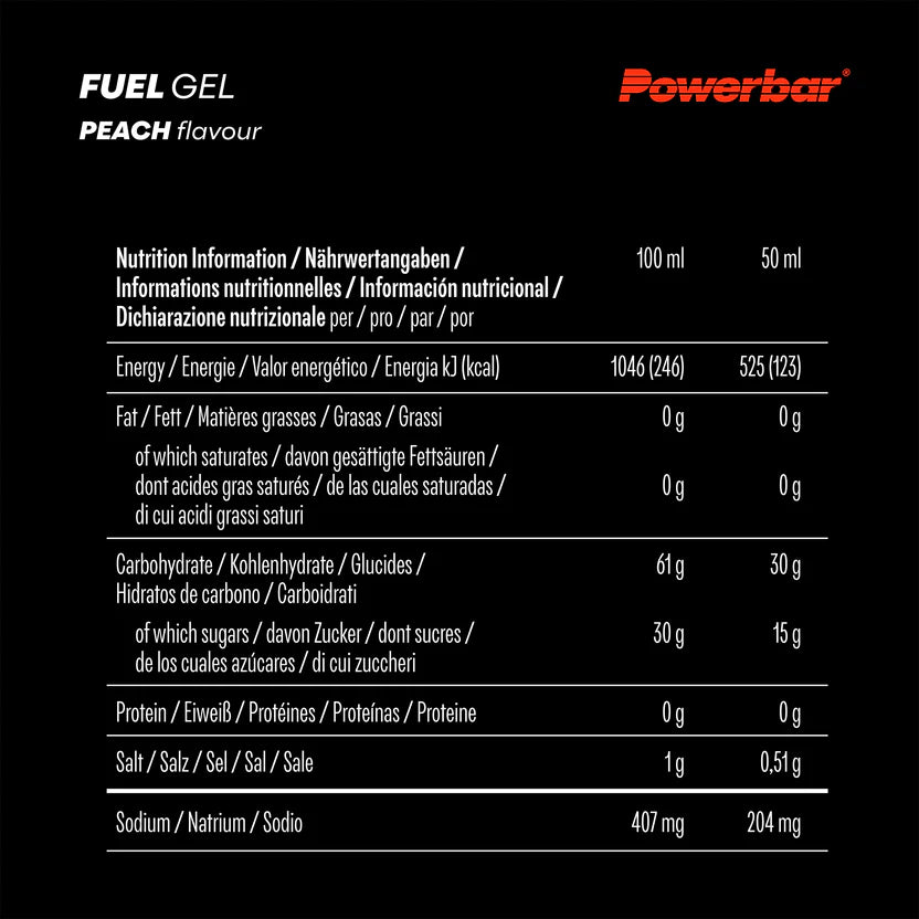 Powerbar Fuel Gel 30, Peach, 50ml, MHD 8/26