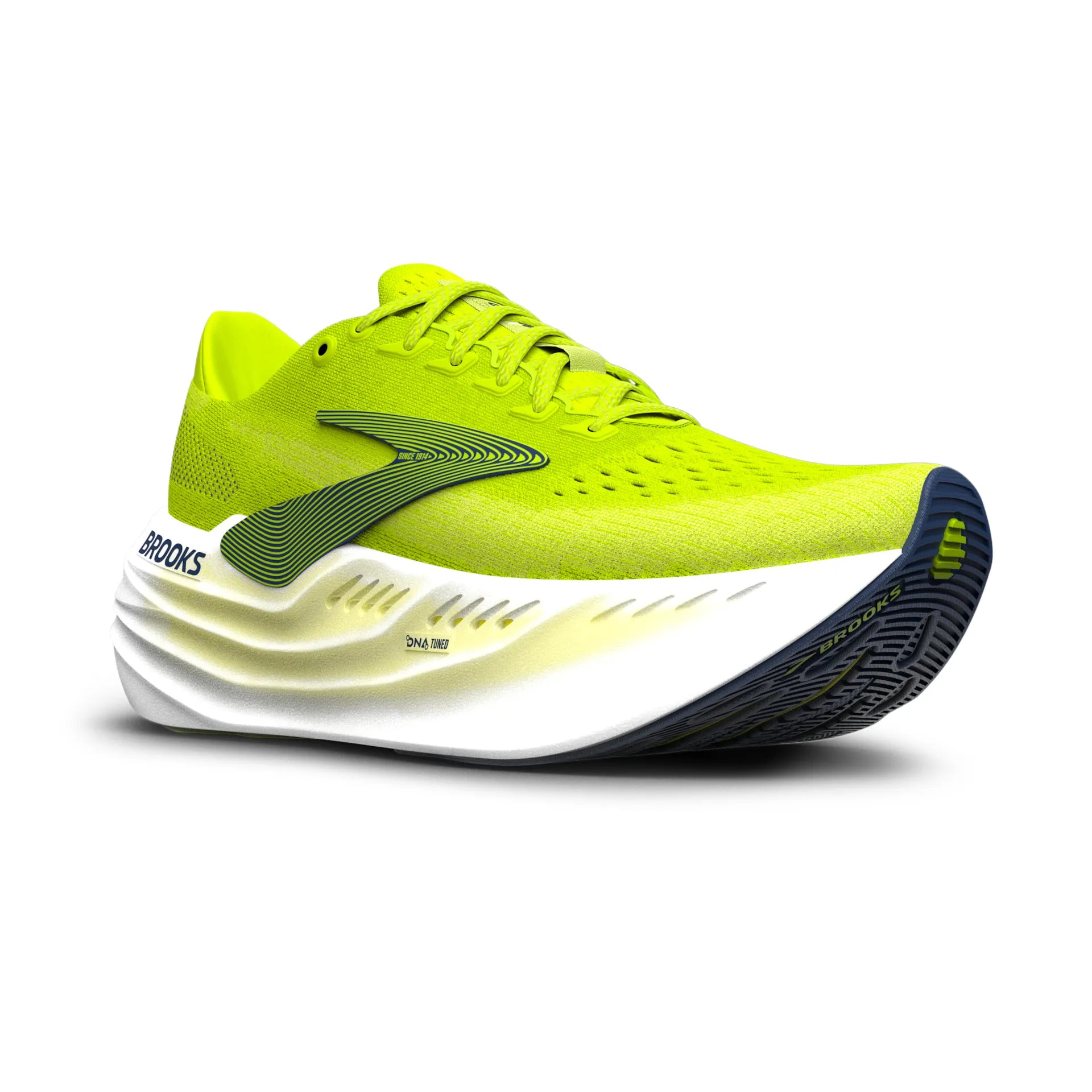 Brooks Glycerin Max, Laufschuh, Herren, Lime/Navy Peony/White