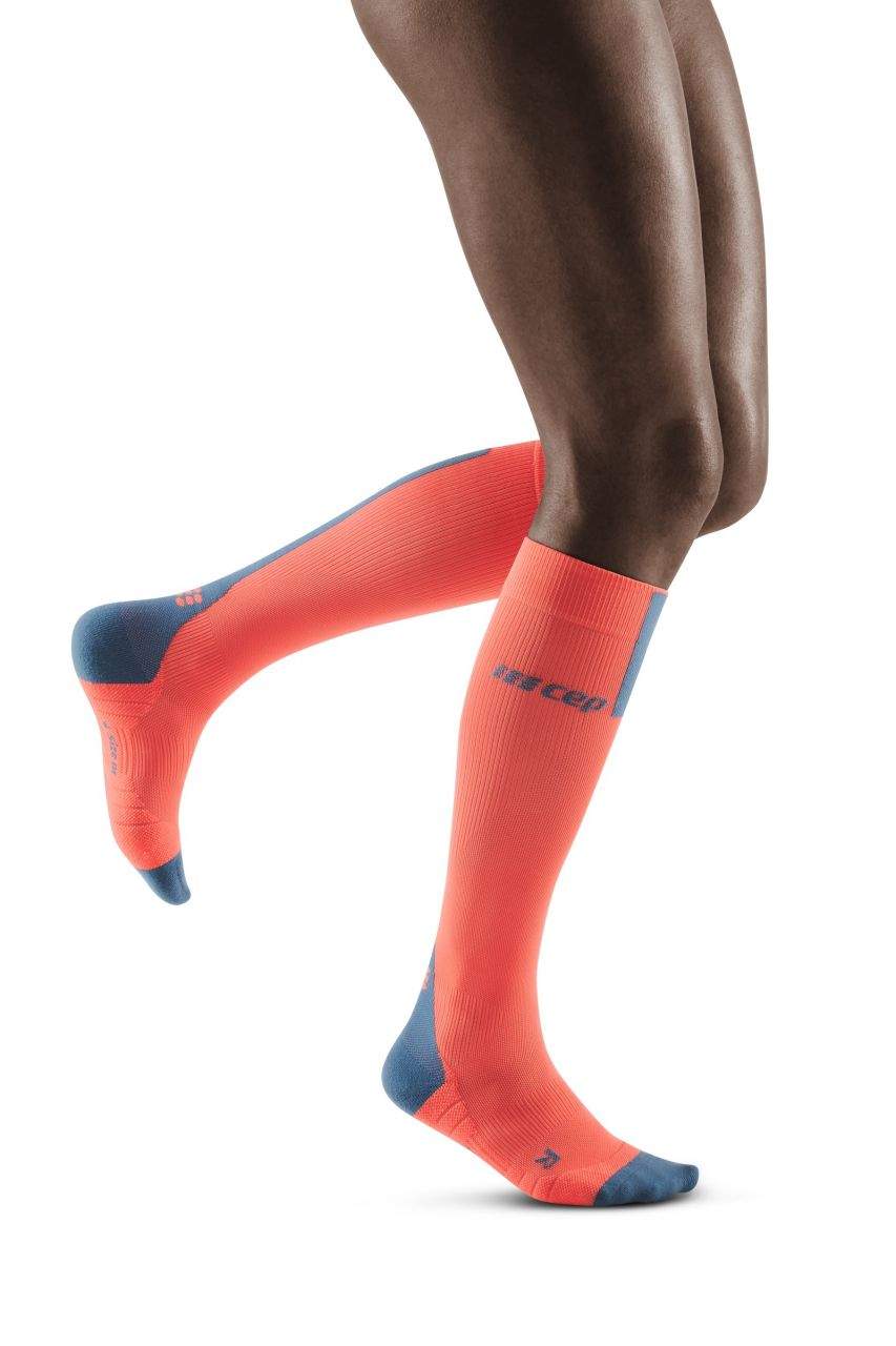 CEP Run Compression Socks, Damen, crunch coral