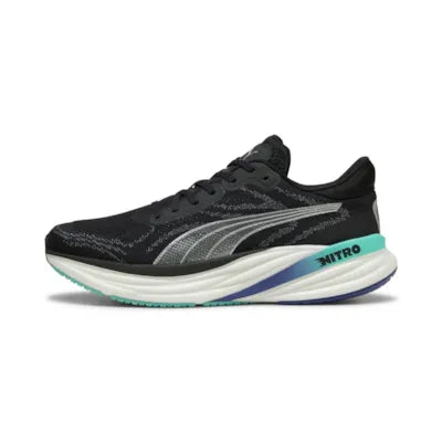 Puma Magnify NITRO 2, Laufschuhe, Herren, Puma Black/Aquatic/Blue Crystal