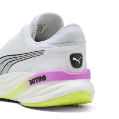 Puma Magnify NITRO 2, Laufschuhe, Herren, Puma White/Pure Magenta/Yellow Alert