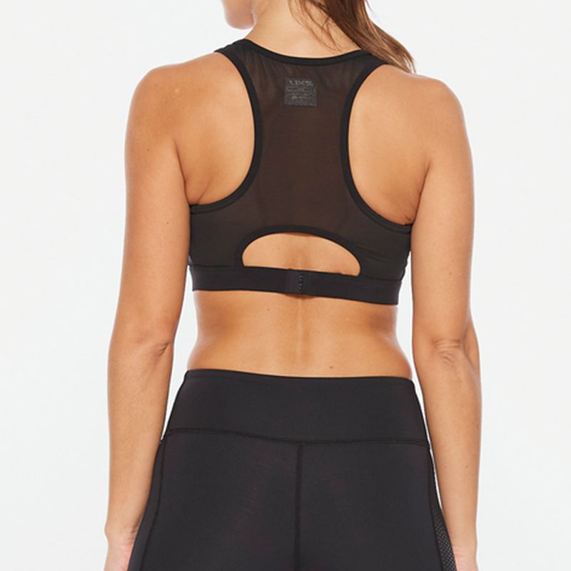 2XU Perform medium Impact Crop, Damen, Black/Black