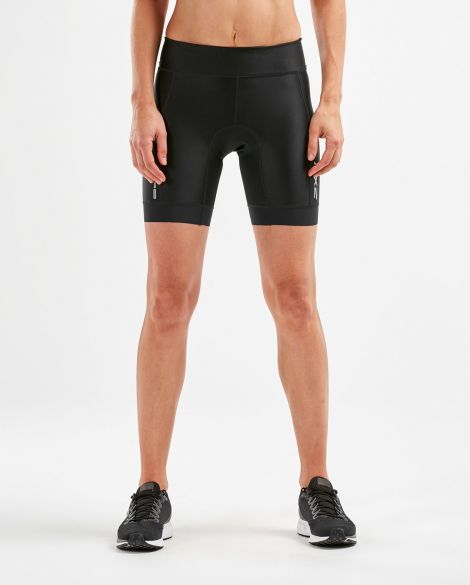 2XU Perform Tri Short 7 Inch, Damen, schwarz/schwarz