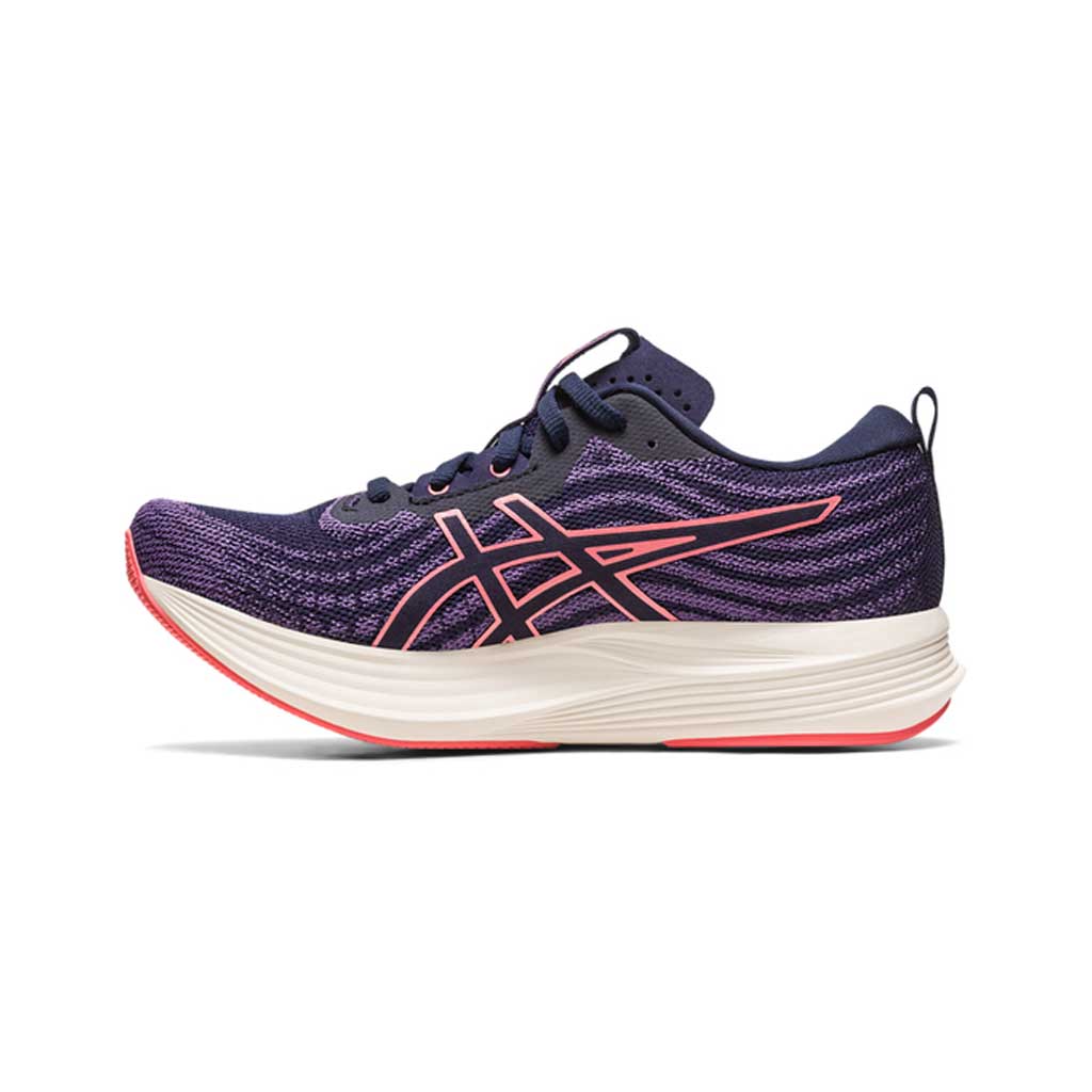 Asics EvoRide Speed, Damen, midnight/papaya, lila/dunkelblau/weiß