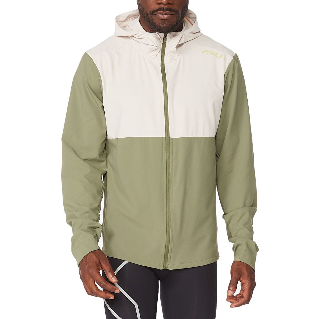 2XU Aero Jacket, Herren, Alpine/Kiwi Reflective, Kiwi/hellbeige