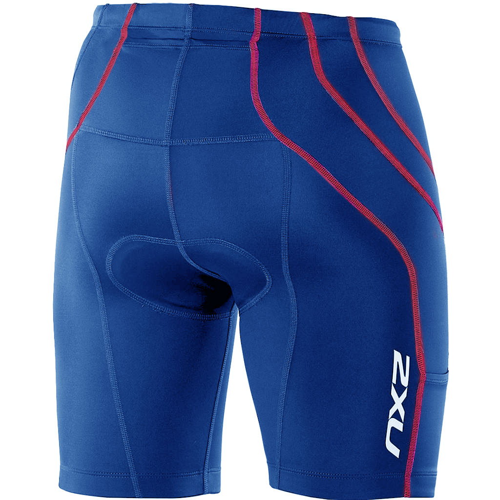 2XU Comp Tri Short + Pockets, Herren, blau/rot