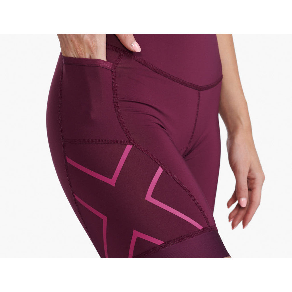 2XU Core 7 Inch Tri Short, Damen, mulberry/festival, brombeere/pink