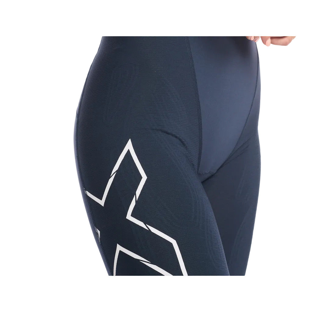 2XU Light Speed Front Zip Trisuit, Damen, outerspace/white, hell-/dunkelblau/weiß