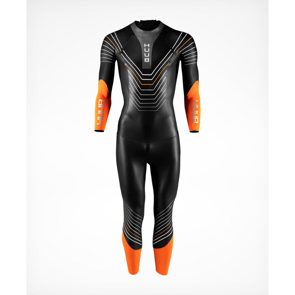 Tester Huub Araya 2:4, Neoprenanzug, schwarz/orange, Herren, 2024