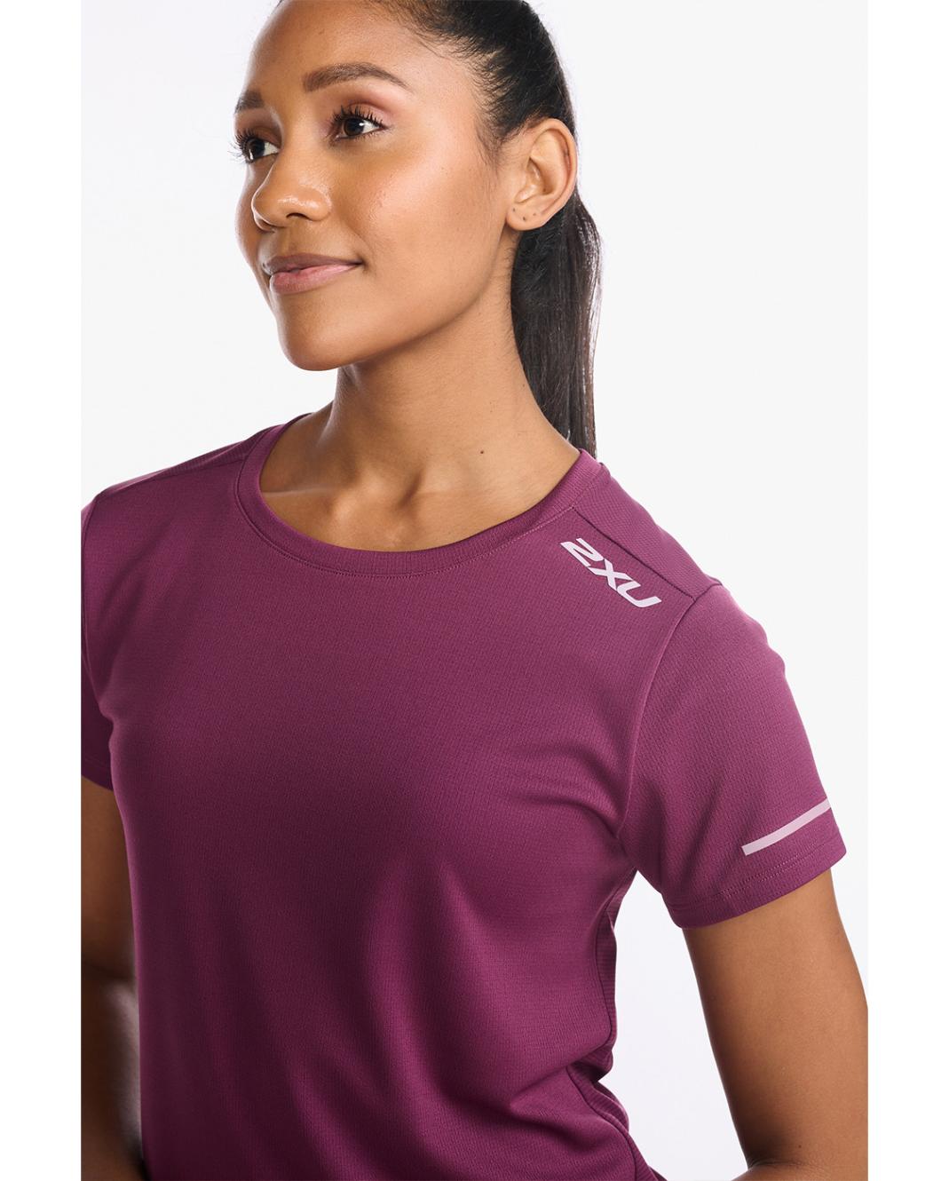 2XU Aero Tee, Laufshirt, Damen, Mulberry