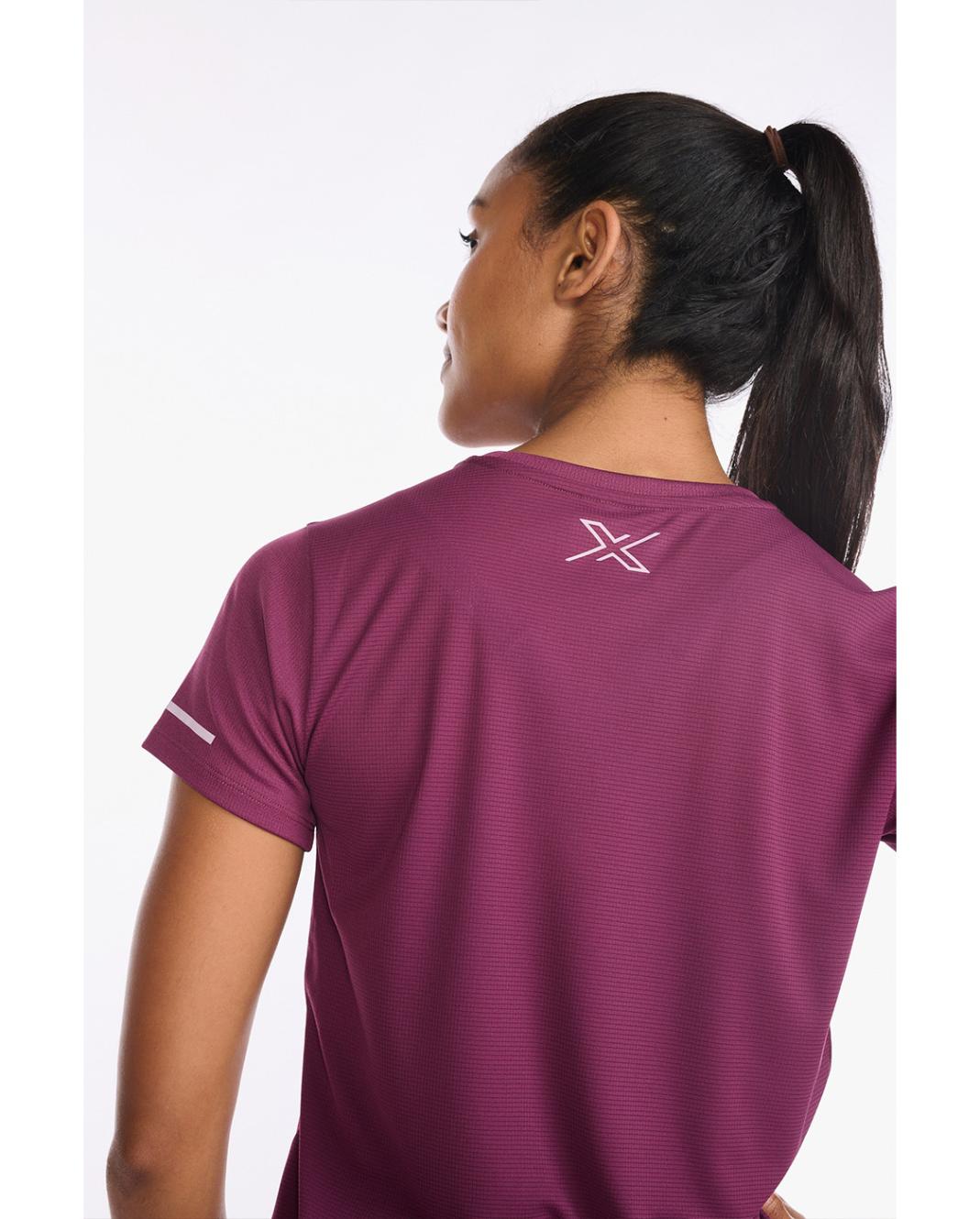 2XU Aero Tee, Laufshirt, Damen, Mulberry