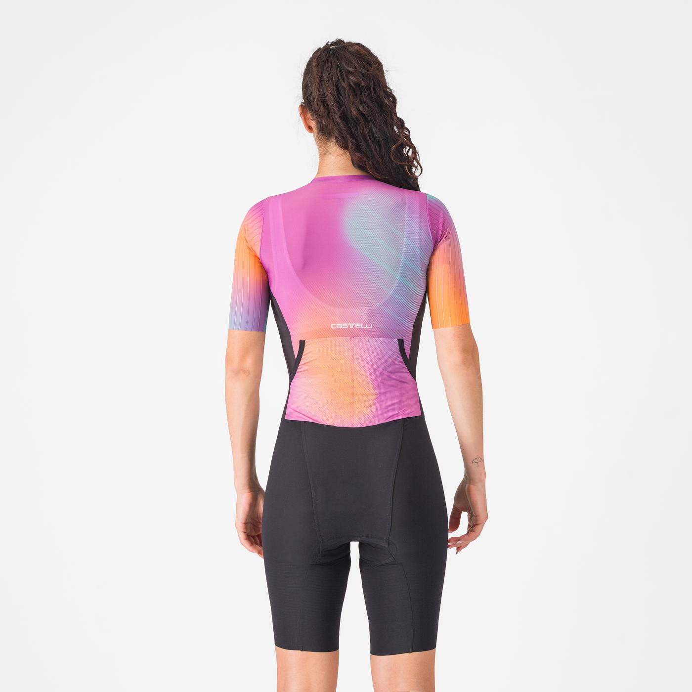 Castelli PR 2 W Speed Trisuit, Damen, Black/Hortensia-Vivid Orange