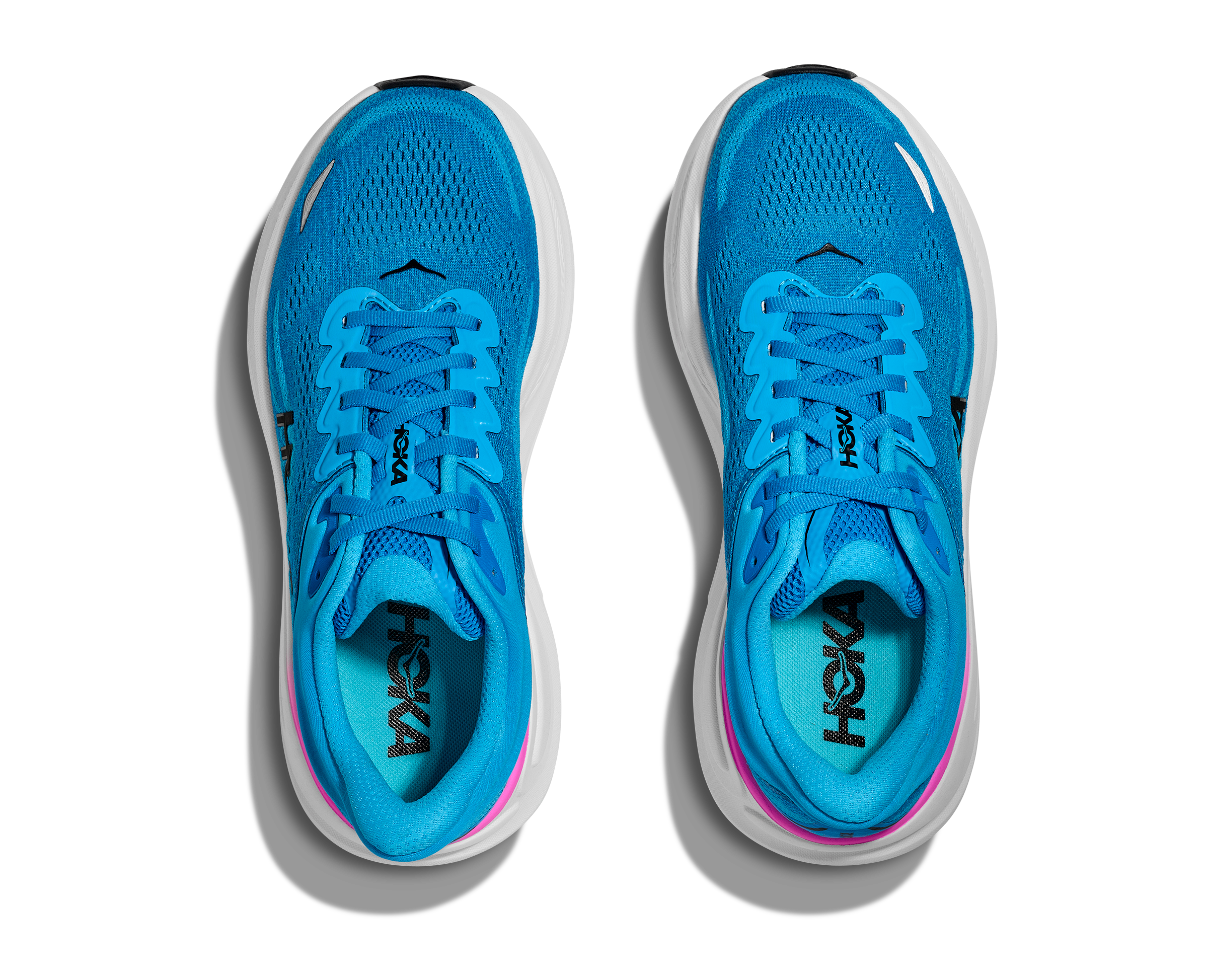 Hoka Bondi 9, Laufschuh, Damen, Skyward Blue/Neon Fuchsia