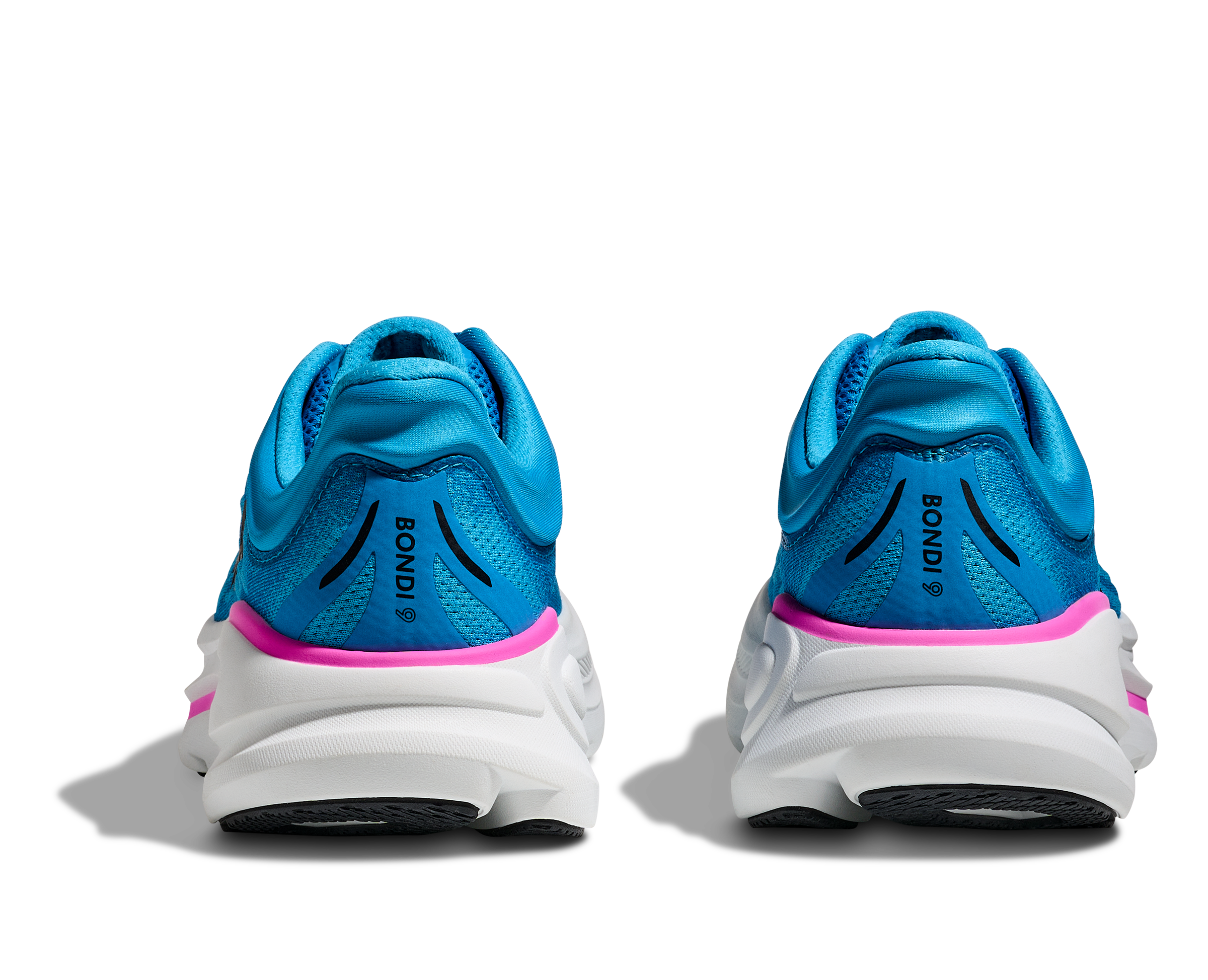 Hoka Bondi 9, Laufschuh, Damen, Skyward Blue/Neon Fuchsia