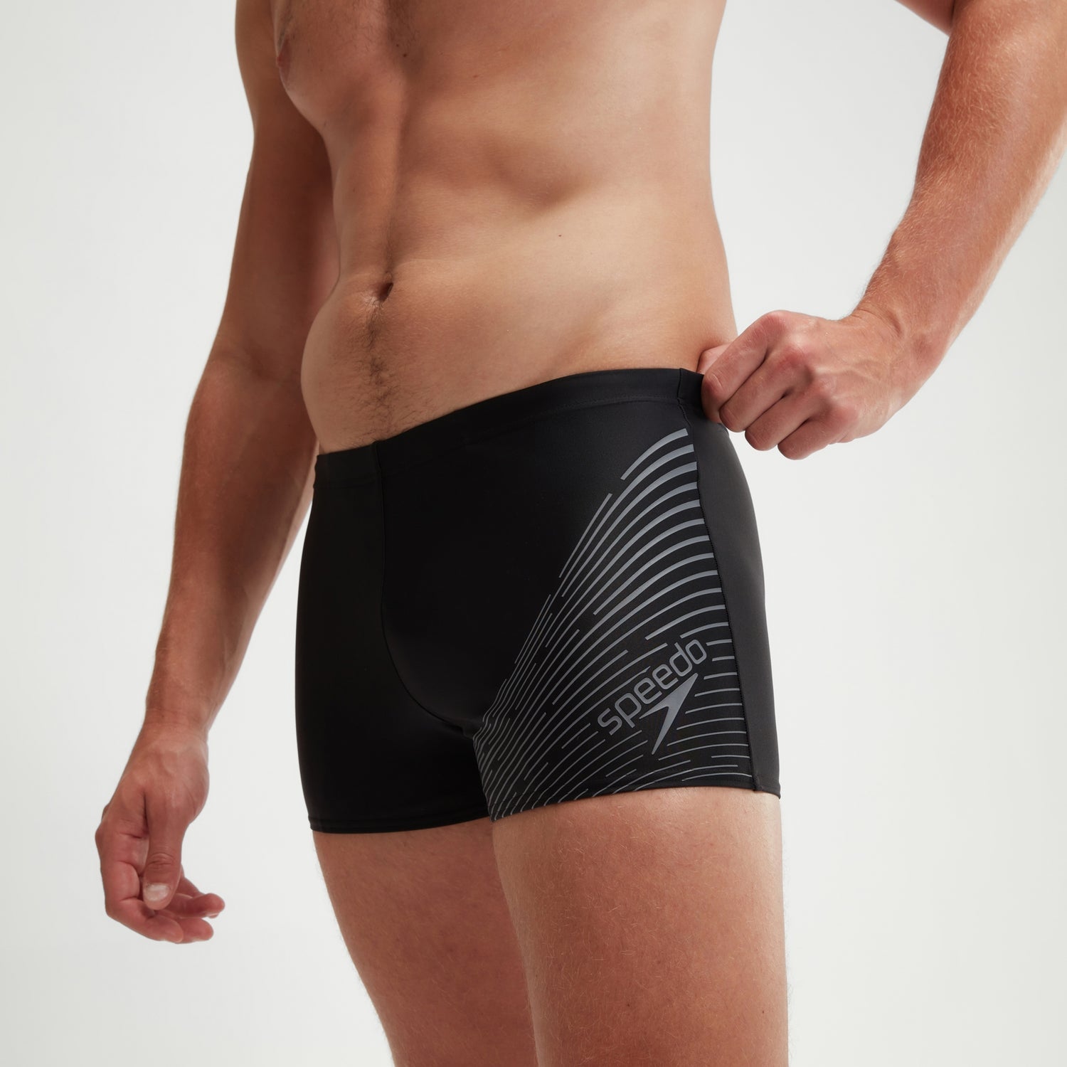 Speedo Medley Logo - Aquashorts, Herren, Schwarz/Grau