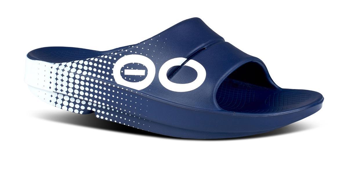 Oofos Ooahh Sport Recovery Sandale, unisex, navy/matrix