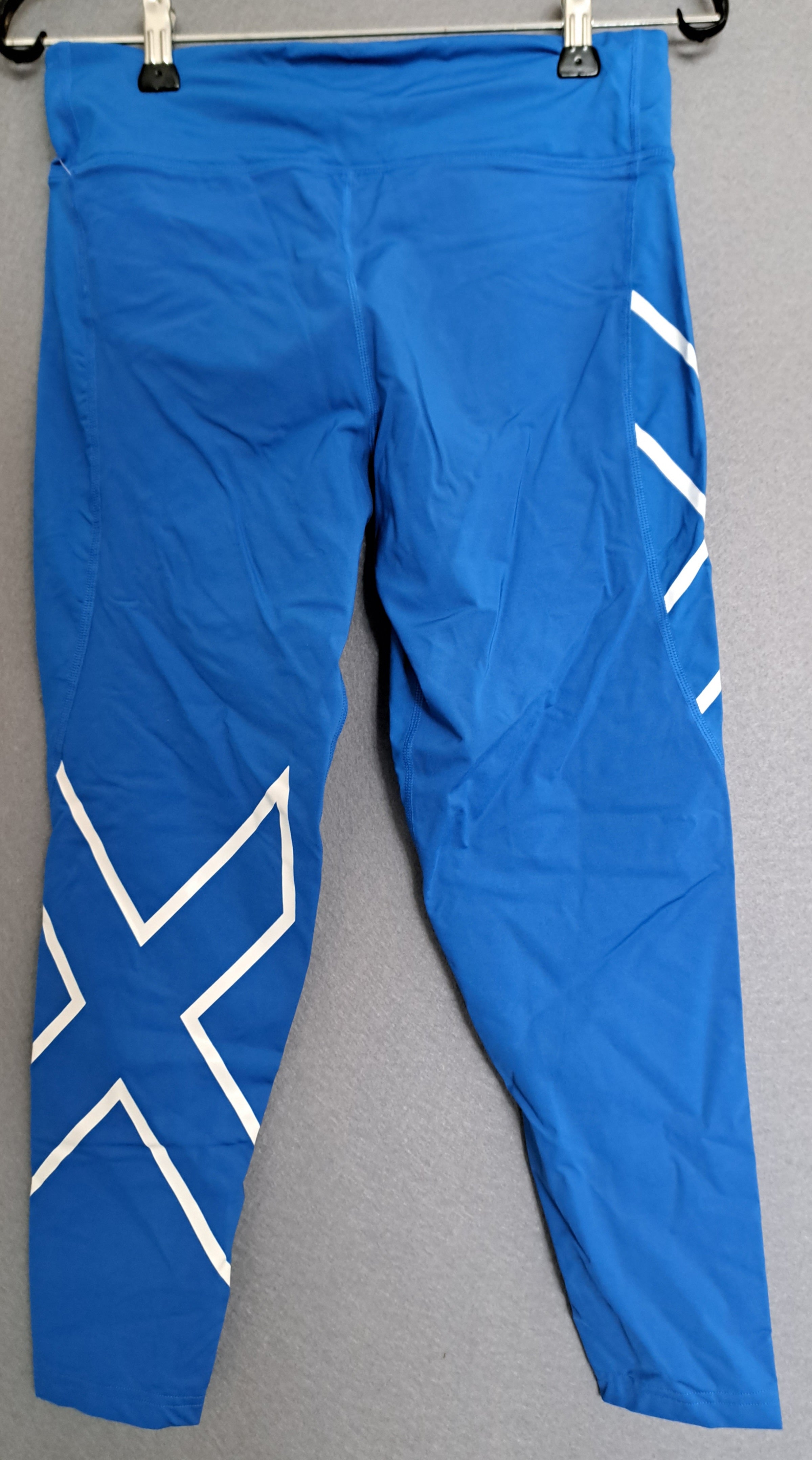 2XU Mid-Rise Compression 7/8 Tights, Damen, Blue/White