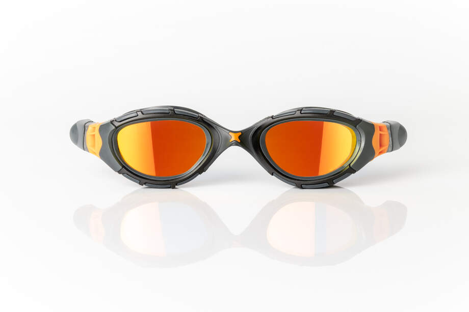 Zoggs Predator Flex Titanium, Grey/Black/Mirrored Orange