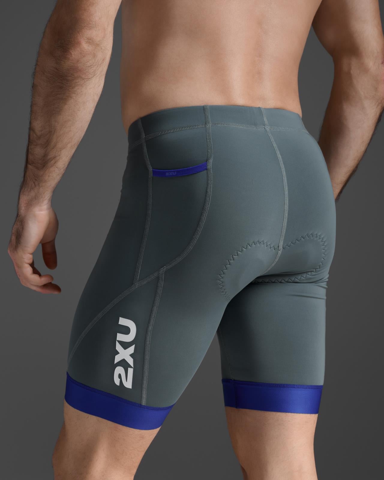2XU Core Tri 8 inch Short, Herren, Azure Blue/Midnight