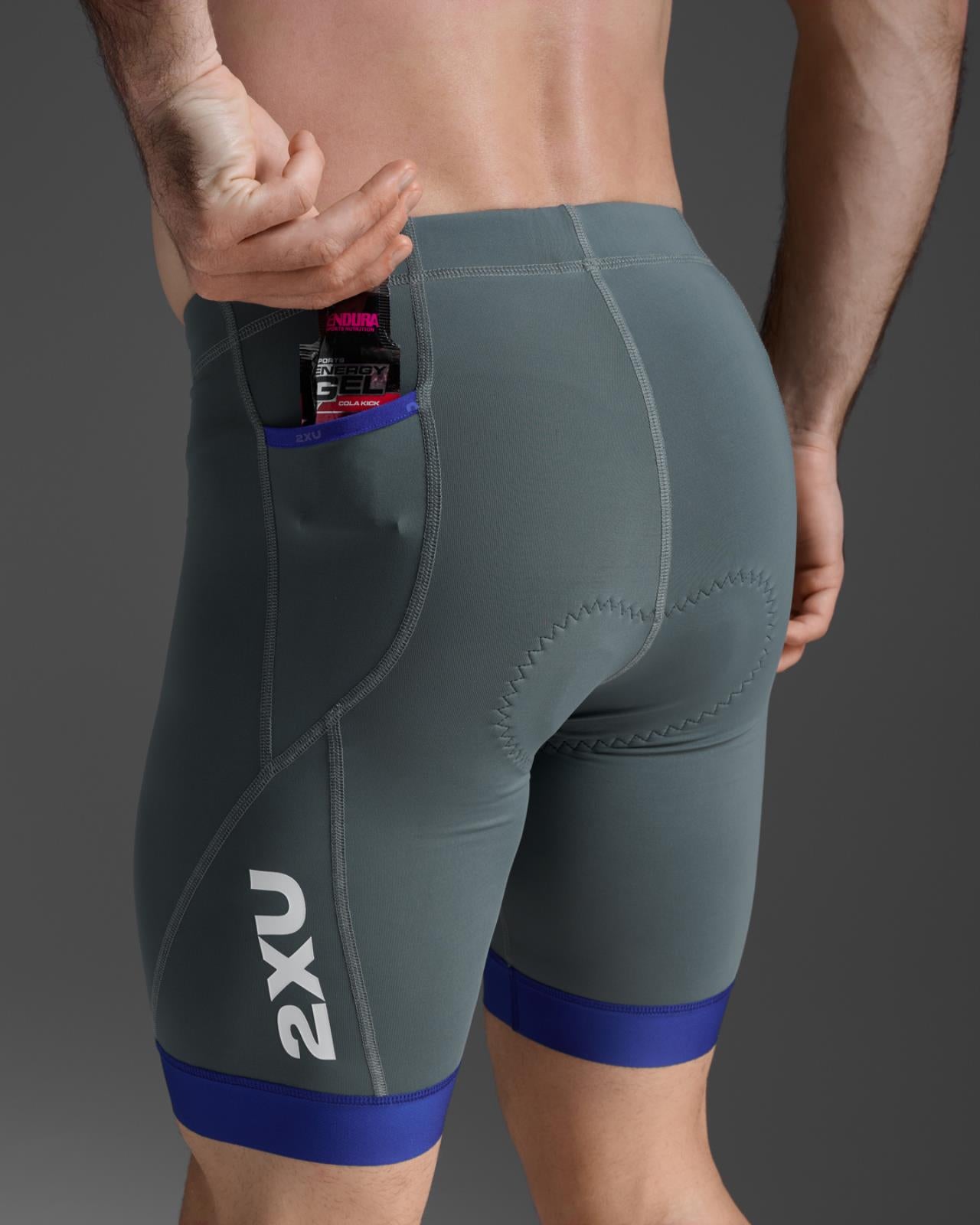 2XU Core Tri 8 inch Short, Herren, Azure Blue/Midnight