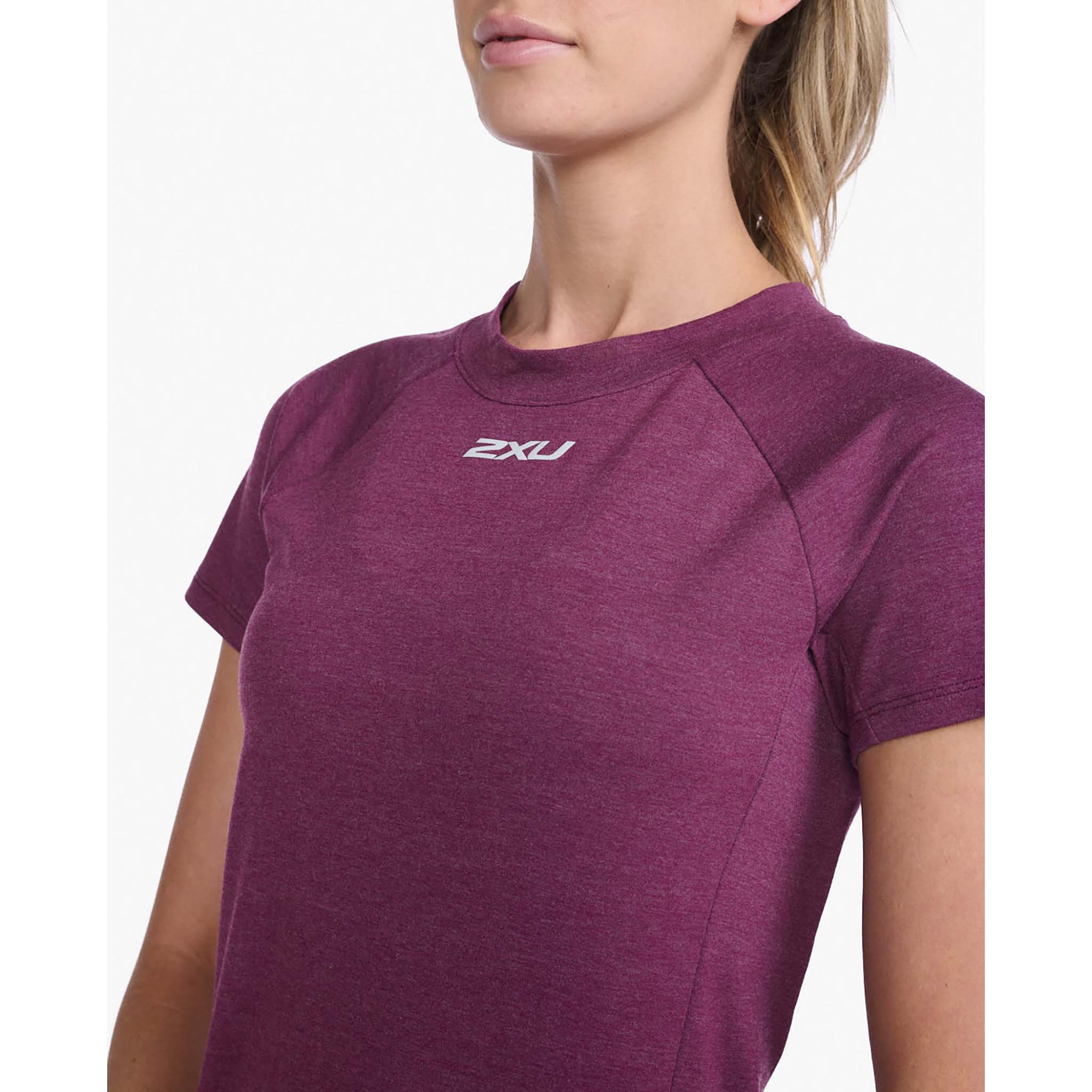 2XU Ignition Base Layer Tee, T-Shirt, Damen, bordeurot