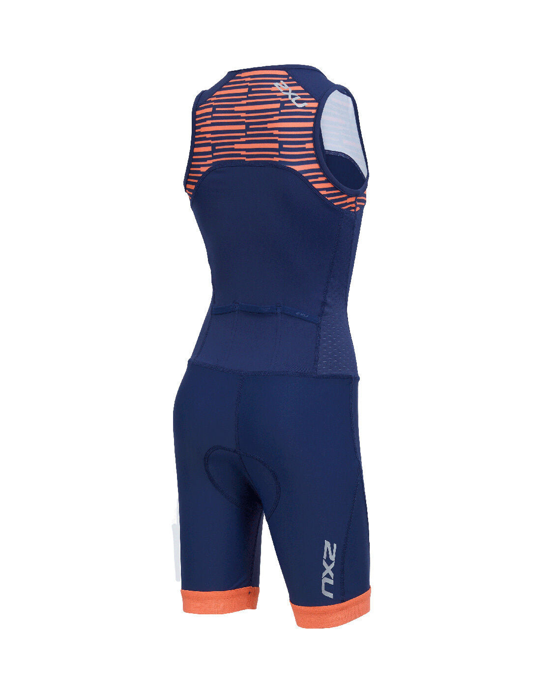 2XU Active Youth Trisuit, Kinder, Navy/Sherbert Print