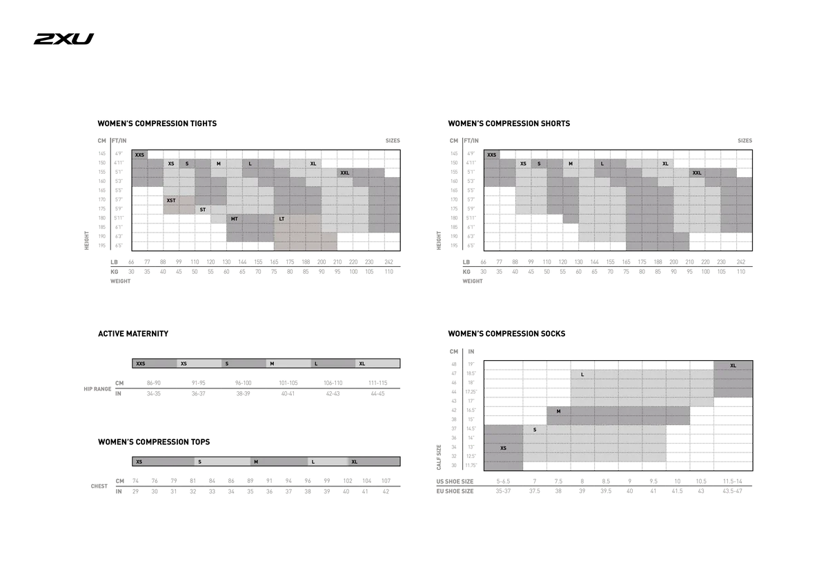 2XU Mid-Rise Run Dash Line Tights, Damen, Laufhose, Black/Light Blue