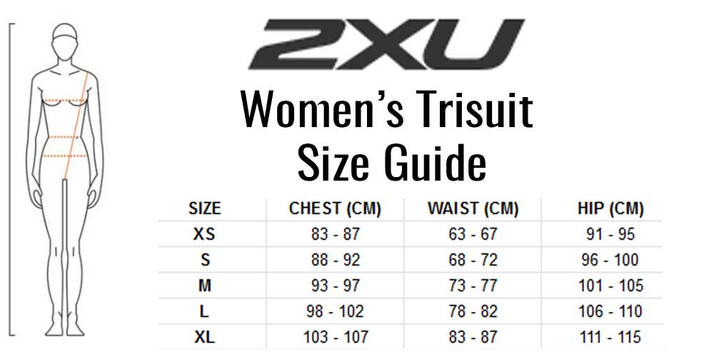 2XU Active TriSuit, Damen, schwarz