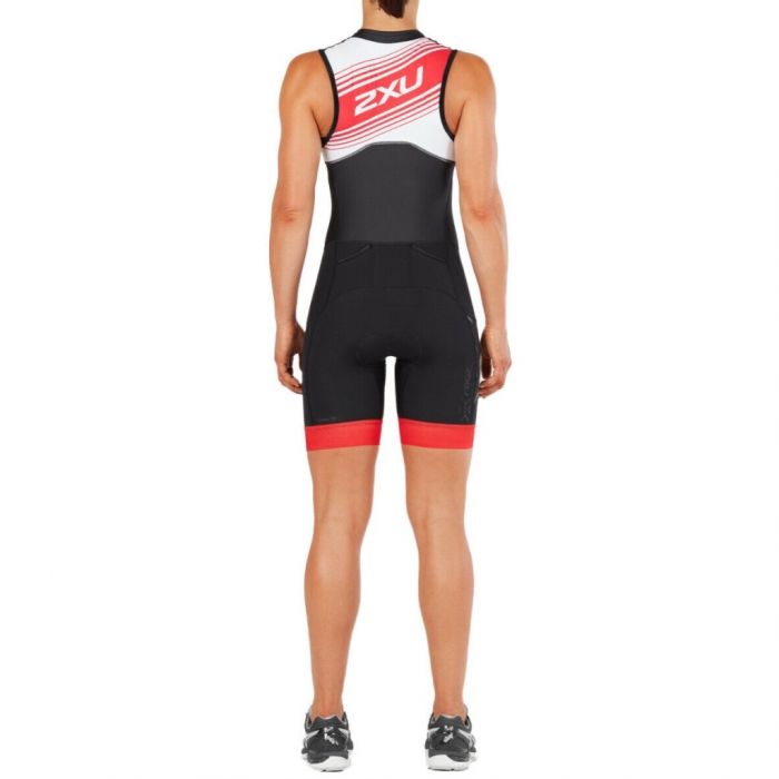 2XU Compression TriSuit, Damen, schwarz/rot