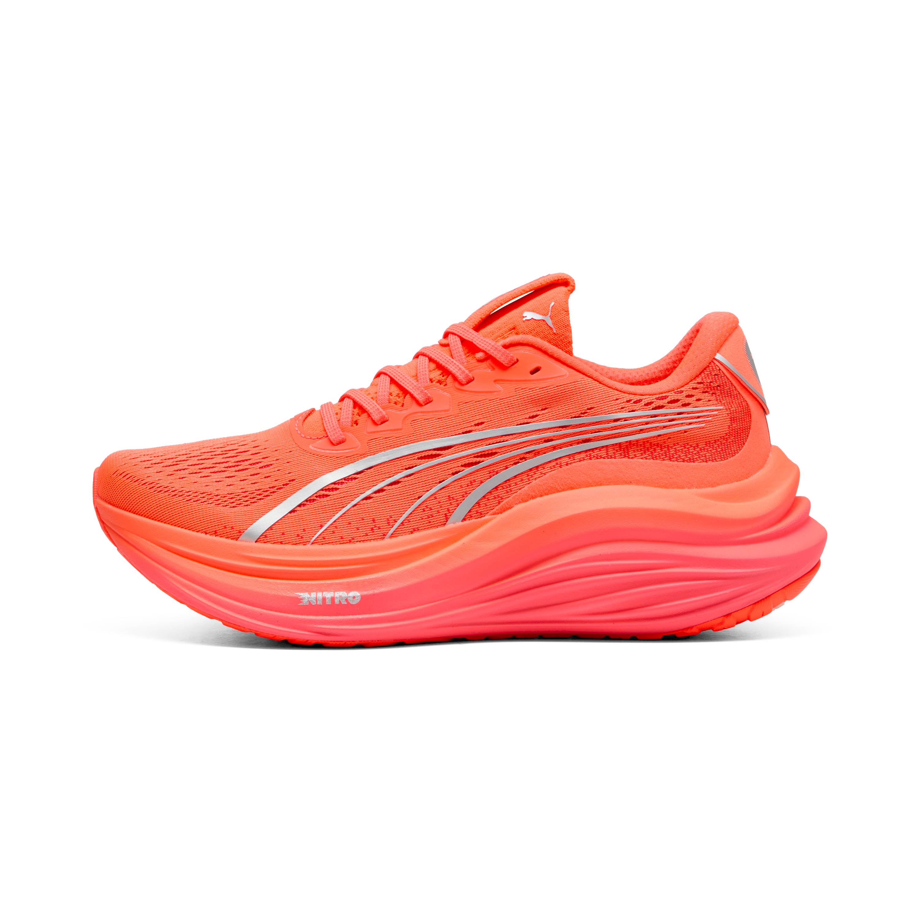 Puma MagMax Nitro, Laufschuh, Damen, Glowing Red-PUMA Silver