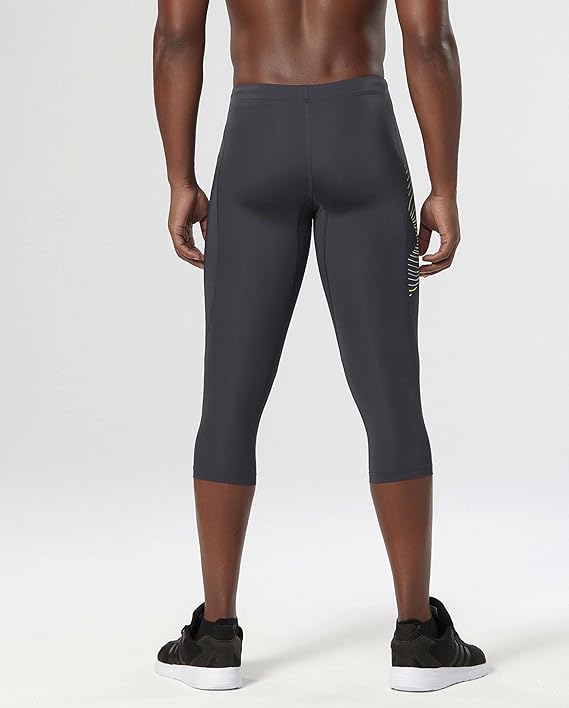 2XU Hyoptik Compression 3/4 Tights, Laufhose, Herren, Steel/Lumminate