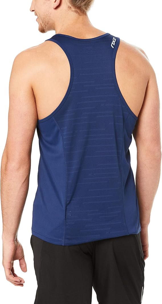 2XU XVENT Singlet Tank Top, Herren, Navy