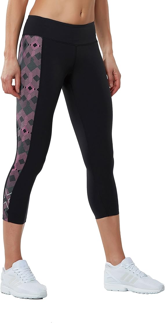 2XU Fitness Compression 7/8 Tights, Damen, Black/Grapefruit Print