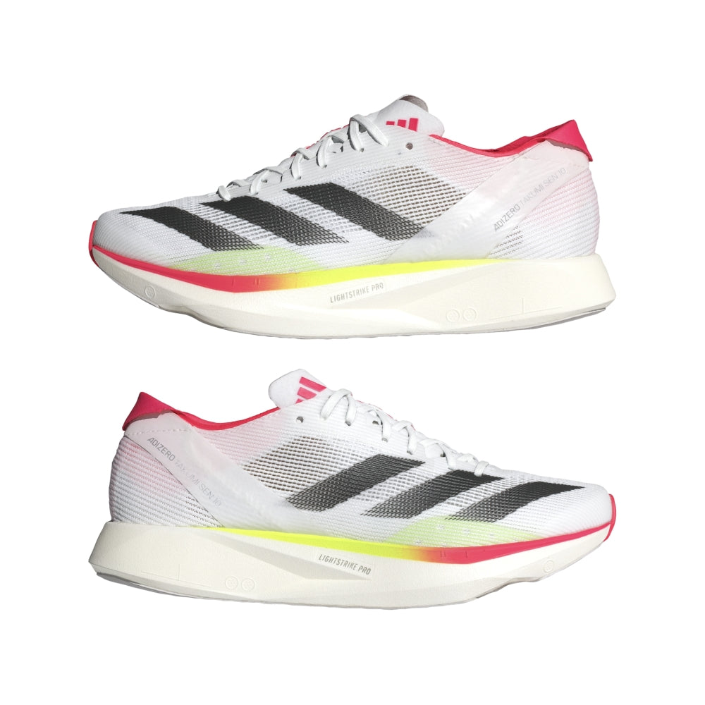 Adidas ADIZERO TAKUMI SEN 10, Laufschuh, Damen, Cloud White/Core Black/Lucid Red