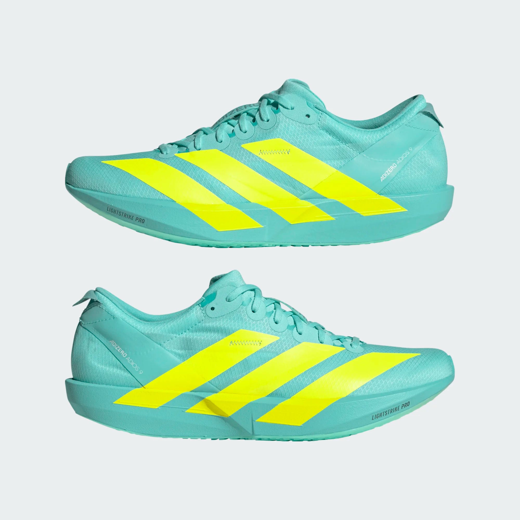 Adidas ADIZERO ADIOS 9, Laufschuh, Herren, Flash Aqua/Lucid Lemon/Zero Mint