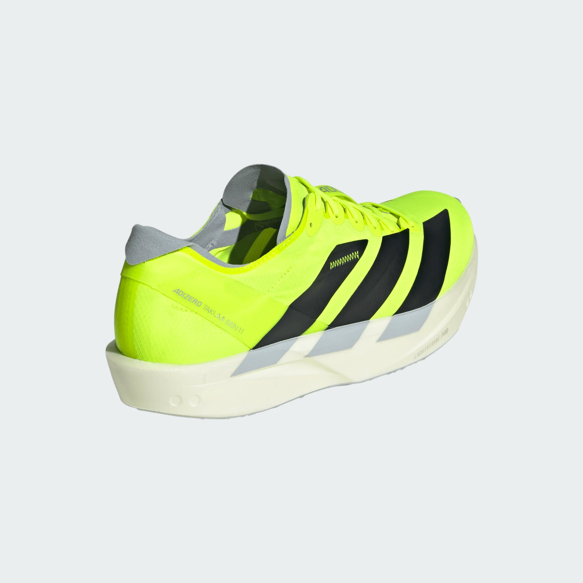 Adidas ADIZERO TAKUMI SEN 11, Laufschuh, Herren, Lucid Lemon/Core Black/Halo Silver