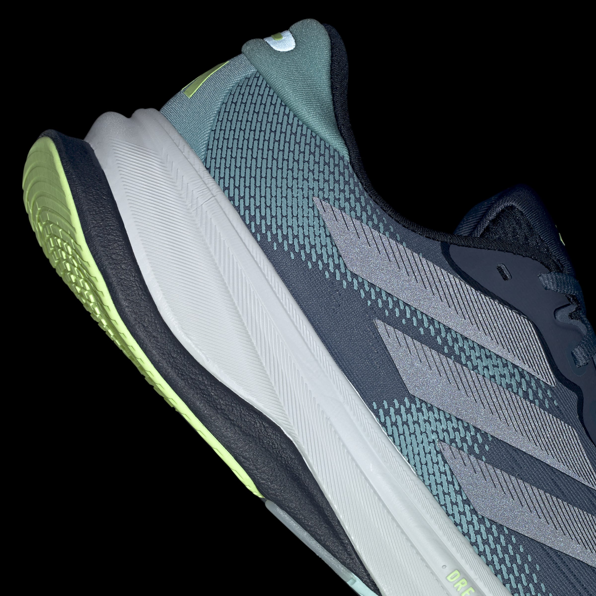 reflektorische Details rechter Shuh Fersenbereich