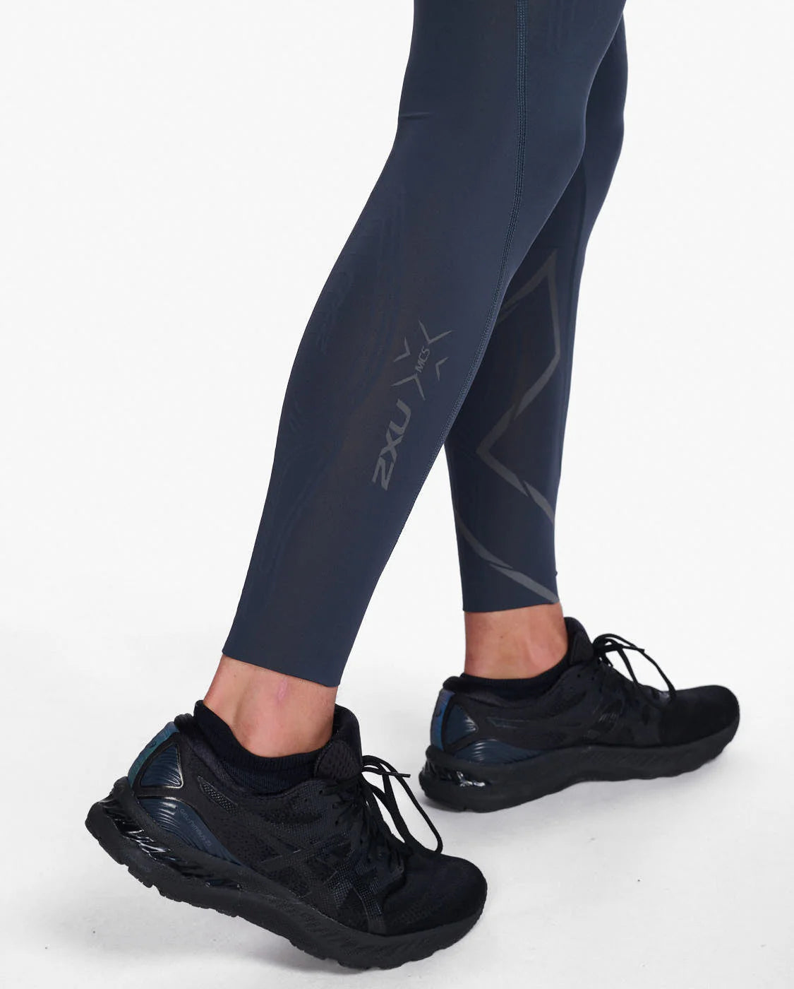 2XU MCS Run Compression Tights, Laufhose, Herren, India Ink/Black Reflective