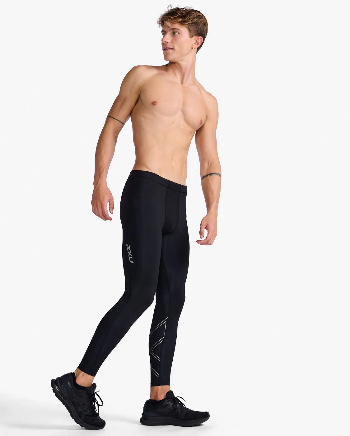 2XU ASPIRE Compression Tights, Herren, Black/Silver