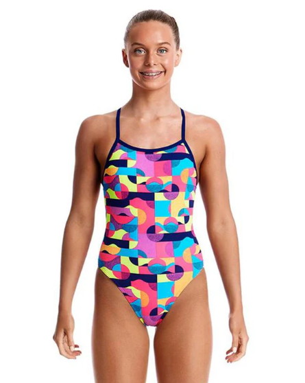 Way Funky Funkita, Single Strap One Piece Mad Mist, Badeanzug, Kinder