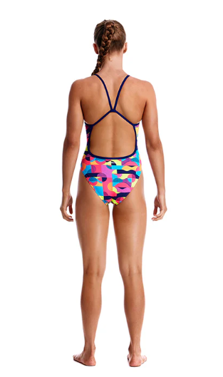 Way Funky Funkita, Single Strap One Piece Mad Mist, Badeanzug, Kinder